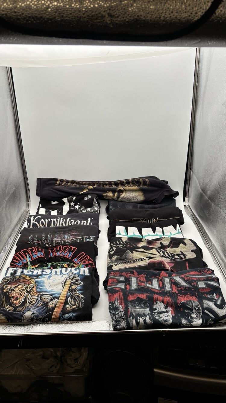Lot of 11 Vintage Band Tour tee shirts XL-2XL Megadeath Tool After Shock GWAR